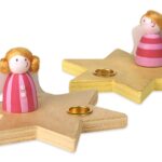 Ster kandelaar met engel, 5 stuks
