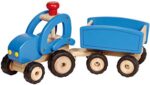 Houten Tractor incl. Aanhangwagen
