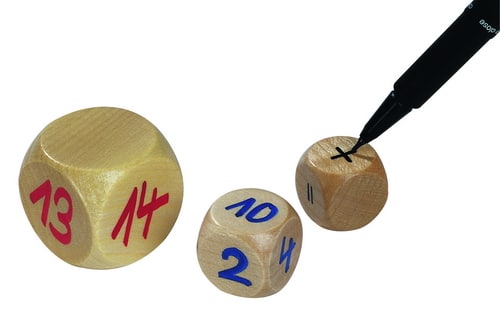 1819_a-4.jpg Blank dobbelstenen 30 mm 6 stuks. - Afbeelding 1