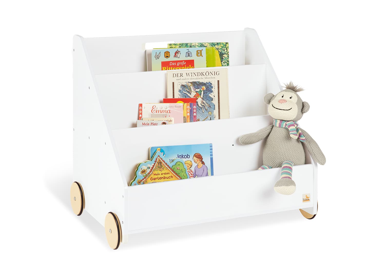 183405.jpg Boekenwagen Wit - Afbeelding 1