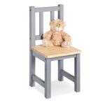 Kinderstoel (grijs/naturel)