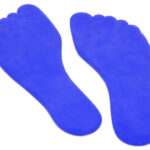 Anti slip voet 16 cm blauw, set van 2
