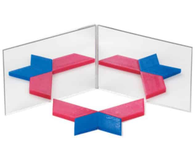 349_MSTR-XL.jpg Dubbele Geometrie Spiegel - Afbeelding 1