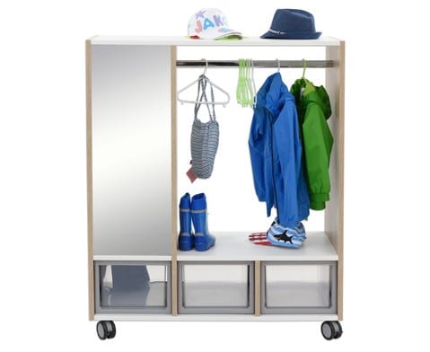 41644.jpg EduCasa Garderobe Eiken/Wit - Afbeelding 1