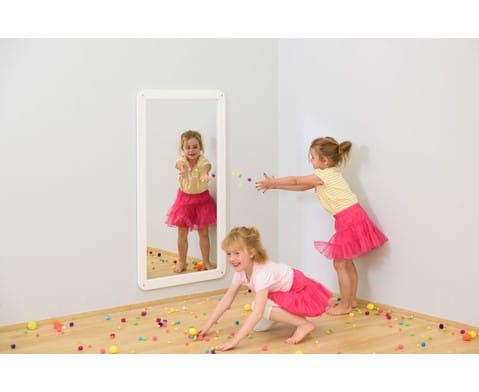 41655.jpg Spiegel met afgeronde hoeken, M-Wit - Afbeelding 1