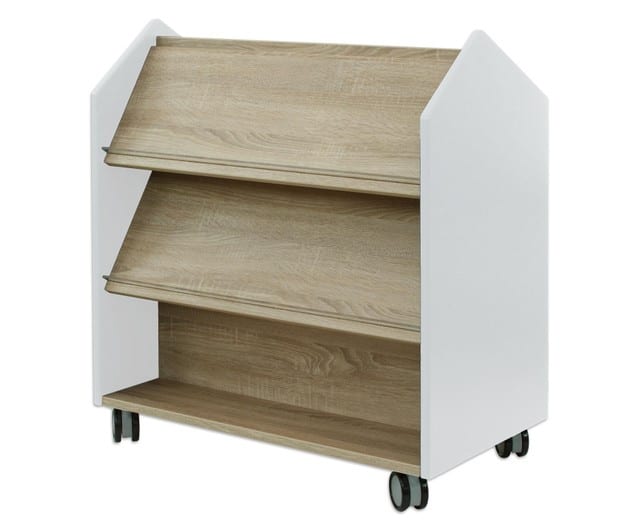 41787.jpg EduCasa Boekenwagen Wit - Afbeelding 1