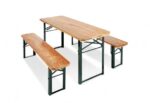 Set opvouwbare banken en tafel (3-delig)