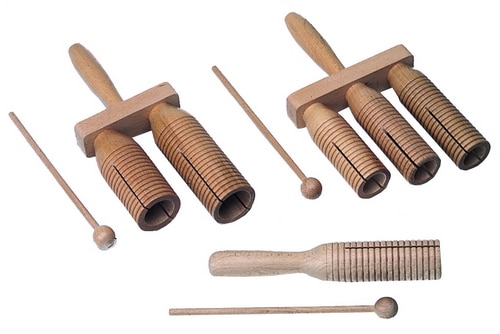 5209_a.jpg Houten 2 toon Guiro - Afbeelding 1