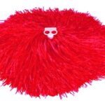 Pompom, rood, groot, 130 g