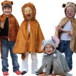 Kostuum set 4/st - wilde dieren