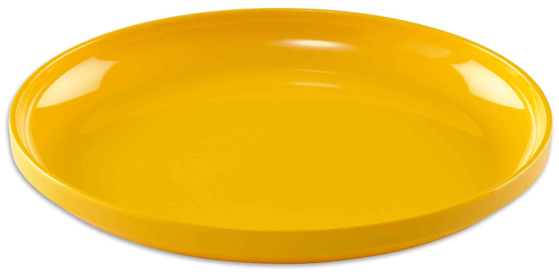 56034-1_a.jpg Bord medium 20 cm, geel - Afbeelding 1