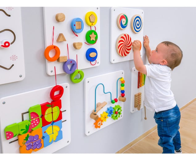 6er-Set-Wandelemente-E_756307_i-XL.jpg Set van 6 Activiteiten Wandspellen (A) - Afbeelding 1