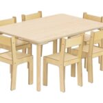 BACCUS Kleutermeubel Set 7-dlg Rechthoek 120x80cm