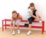 Laag schoenenrek 150 cm-rood