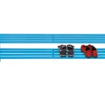 Laag schoenenrek 100 cm-blauw