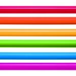 Palen, set van 6 kleuren, 70cm