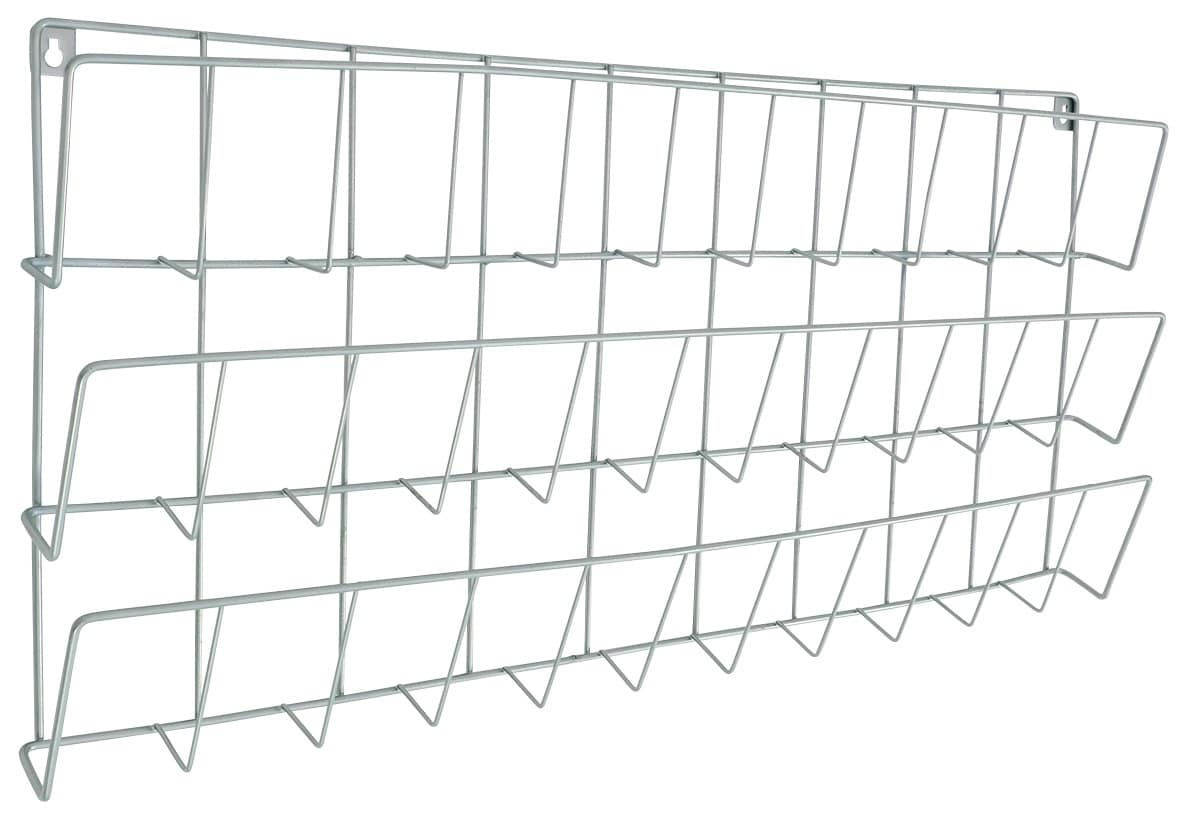 755055_a.jpg Wand Boekenrek Zilver - Afbeelding 1