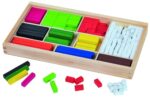 Rekenstaafjes in houten box - grote set