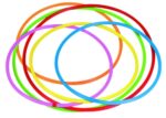 Gym hoepels, 6/St. regenboogkleuren, 60 cm - Afbeelding 2