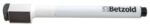 Whiteboard marker zwart met wisser en magneet - Afbeelding 4