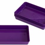 TreeNside Biokunststof sorteerschalen set 5/St. 26 x 18 x 12 paars
