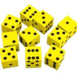 Zachte dobbelstenen - 10 stuks