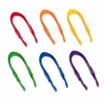Groot plastic pincet - set van 6 stuks