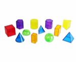 Geometrische vormen (12 stuks - 6 kleuren transparant)