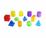 Geometrische vormen (12 stuks - 6 kleuren transparant) - Afbeelding 2