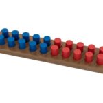 Sorteerbord met houten cilinders (20 stuks)