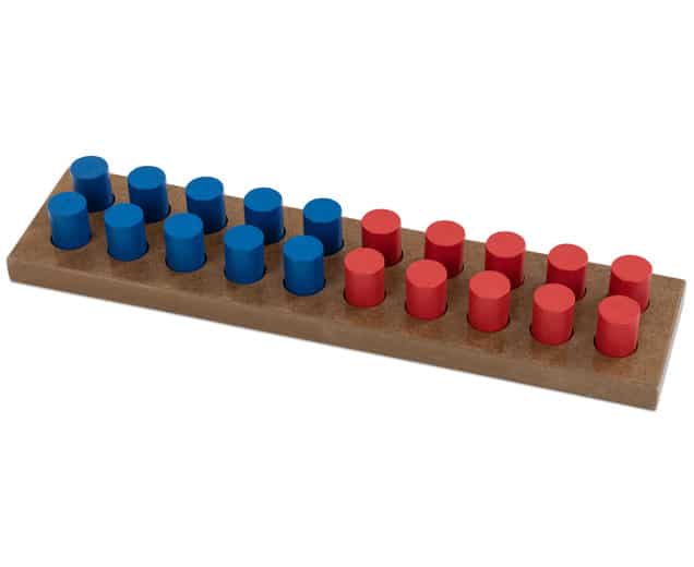 760650_02.jpg Sorteerbord met houten cilinders (20 stuks) - Afbeelding 1