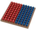 Sorteerbord met houten cilinders (100 stuks)