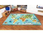 Speelkleed - Wereldkaart met dieren - Afbeelding 3