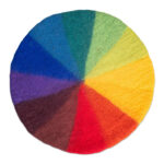 Ronde regenboogmat, 52 cm
