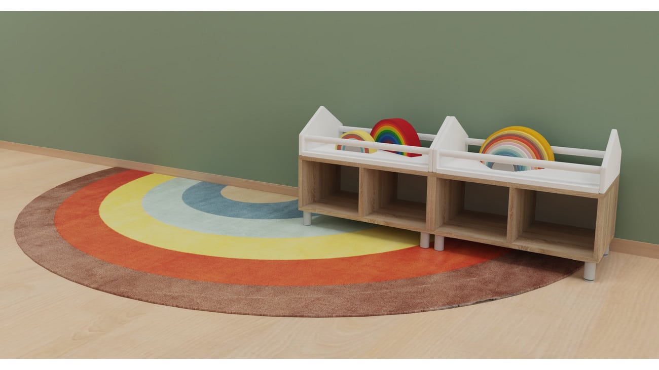 769523_f-ZD.jpg Regenboog kleed halfrond - Afbeelding 1
