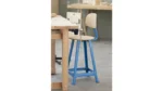 Stalen werkbank kruk met rugleuning, 4-poots - Afbeelding 2