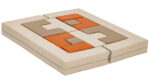 Kussenset puzzel beige/oranje