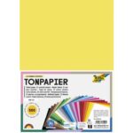 500 vellen gekleurd gekleurd papier in 25 kleuren gesorteerd