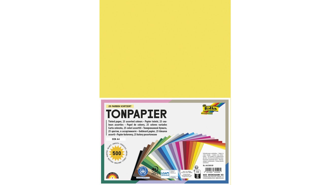 80005_b.jpg 500 vellen gekleurd gekleurd papier in 25 kleuren gesorteerd - Afbeelding 1
