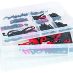 Magnetische noten set zwart/rood, in doos