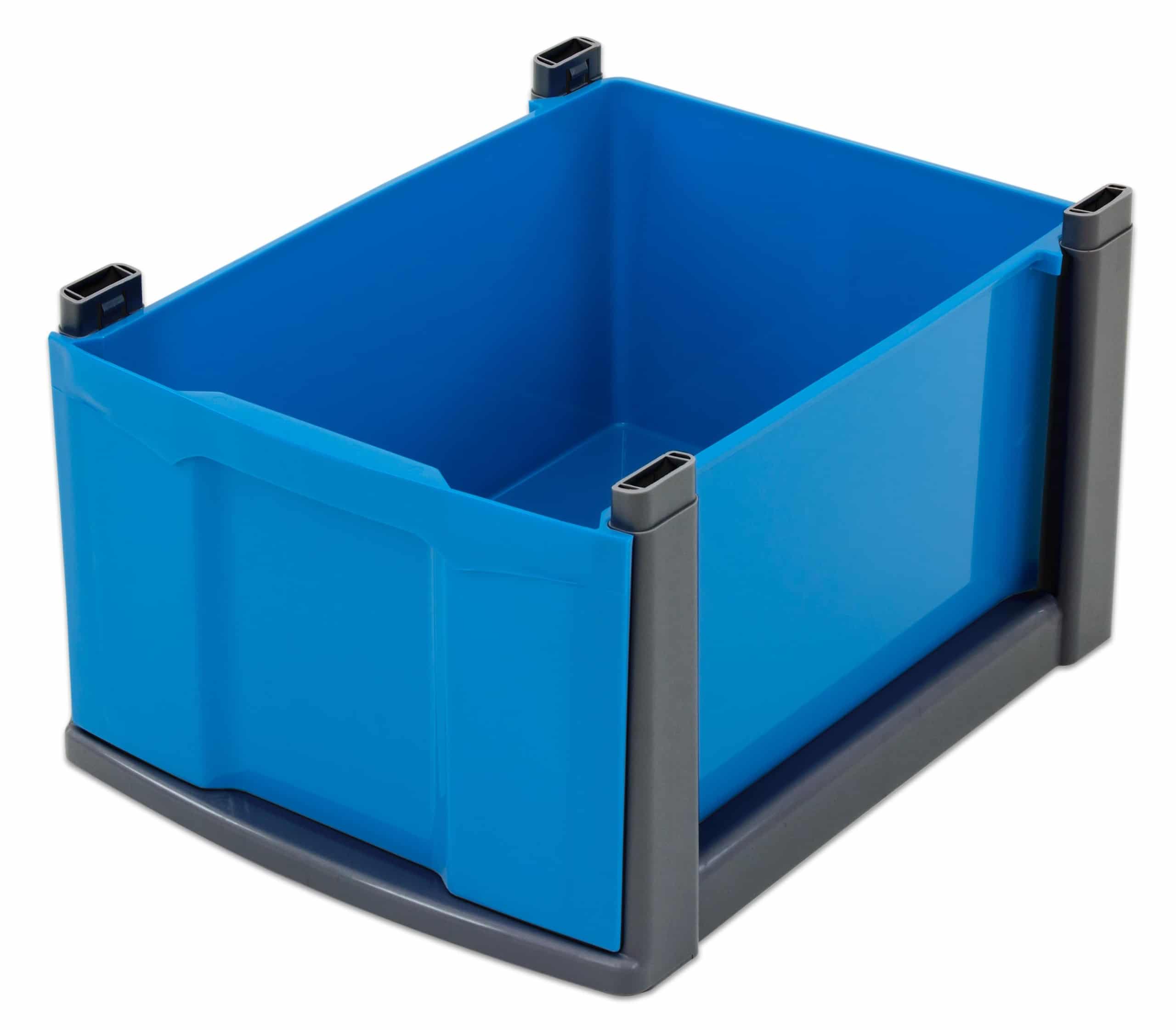 850080_a-scaled-1.jpg Grote lade - blauw/zwart frame - Afbeelding 1