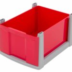 Grote lade - rood/grijs frame
