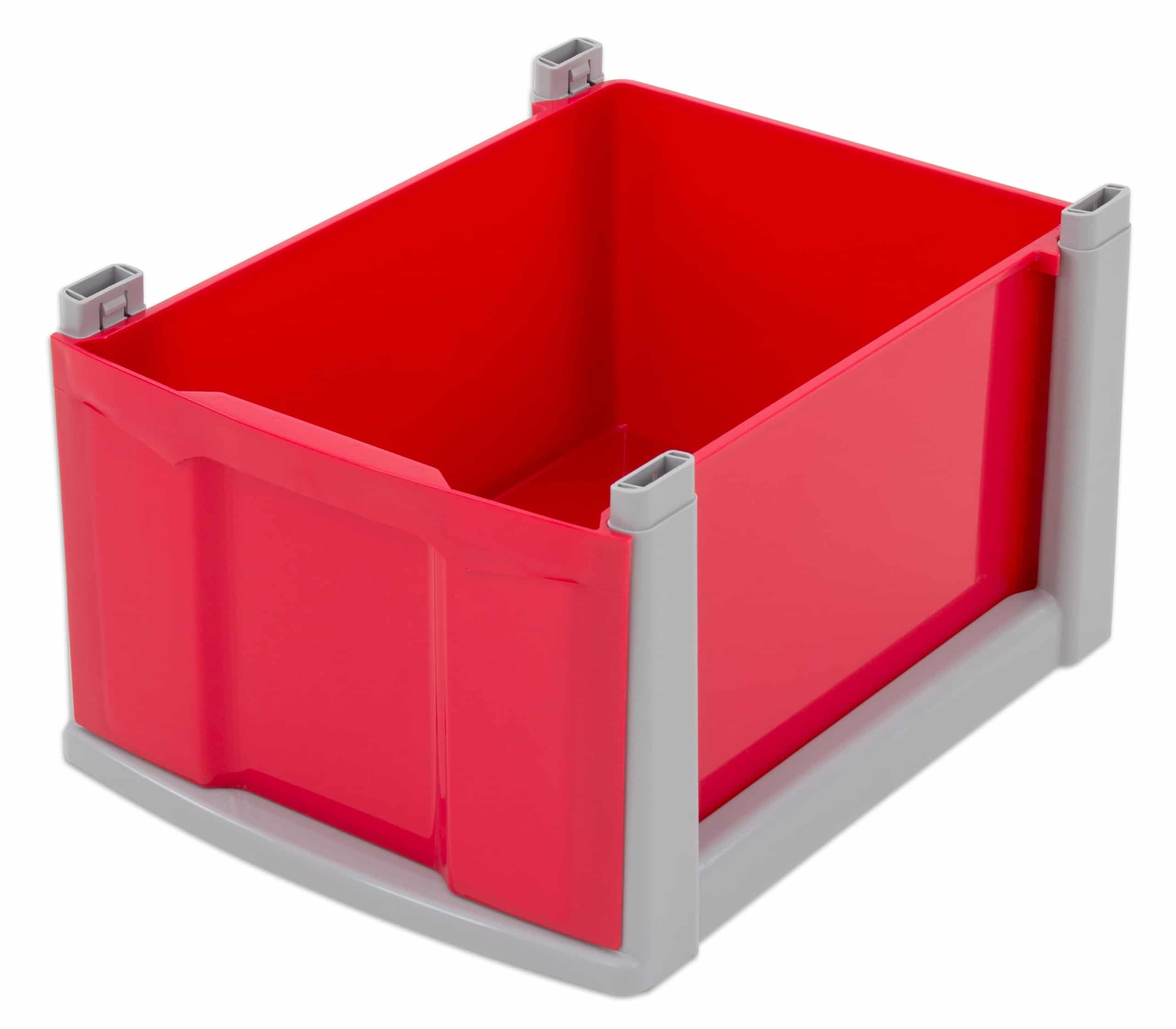 850088_a-scaled-1.jpg Grote lade - rood/grijs frame - Afbeelding 1