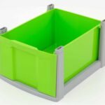 Grote lade - groen/grijs frame
