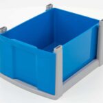 Grote lade - blauw/grijs frame