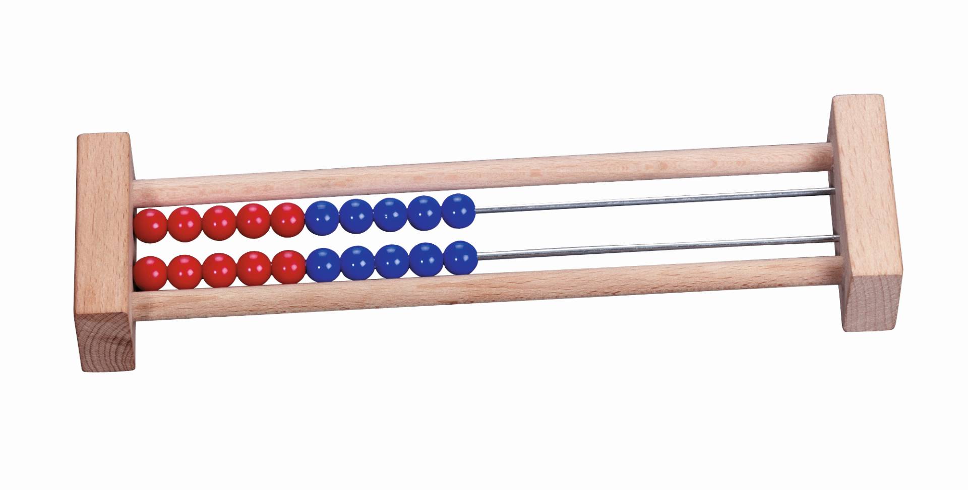 85036_a-Rekenen-Tellen-Telraam-Balletjes-20-Rood-Blauw.jpg Vlak Telraam 20 Rood/Blauw - Afbeelding 1