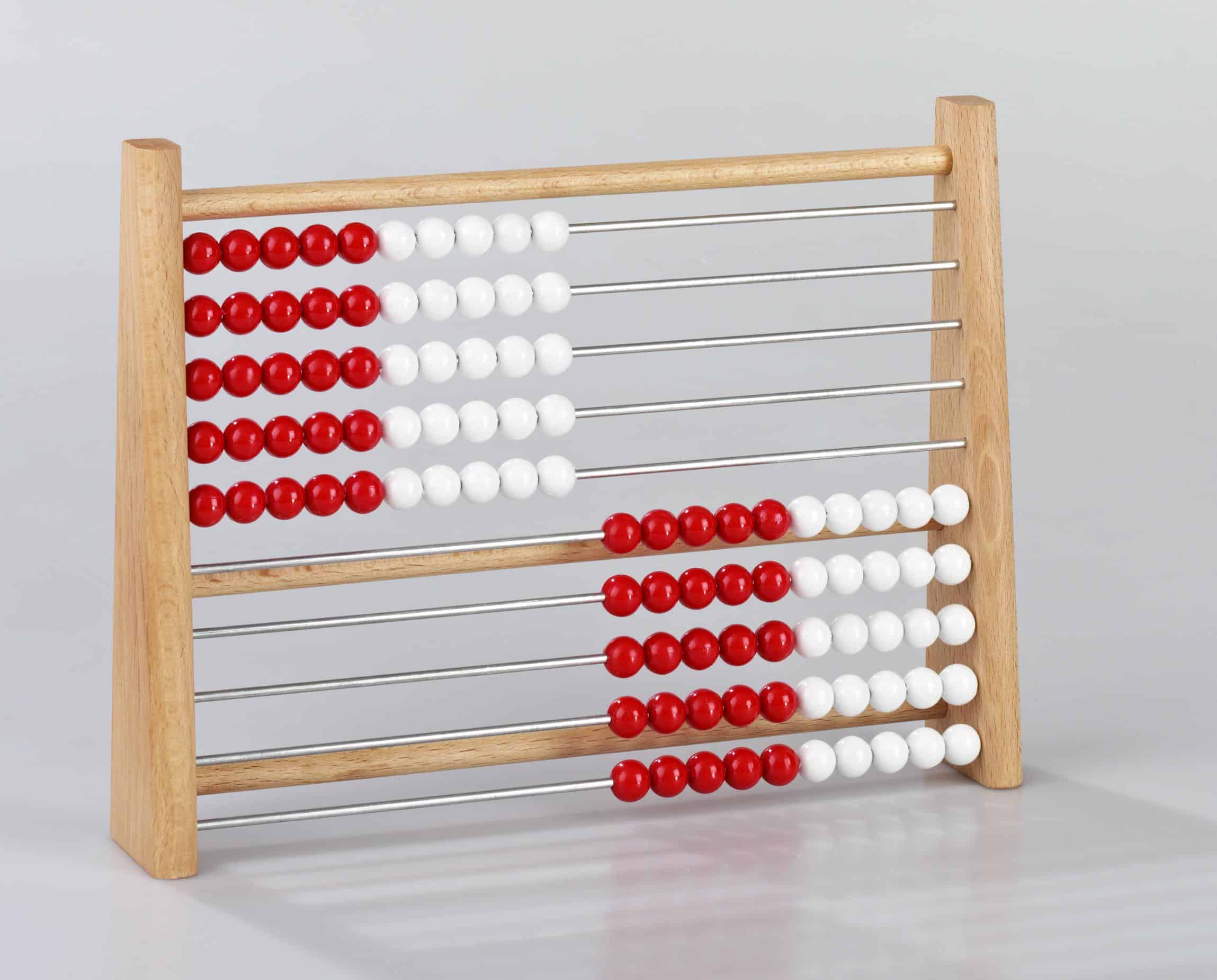 85105_a.jpg Leerling telraam tot 100 10 Rood/Wit - Afbeelding 1
