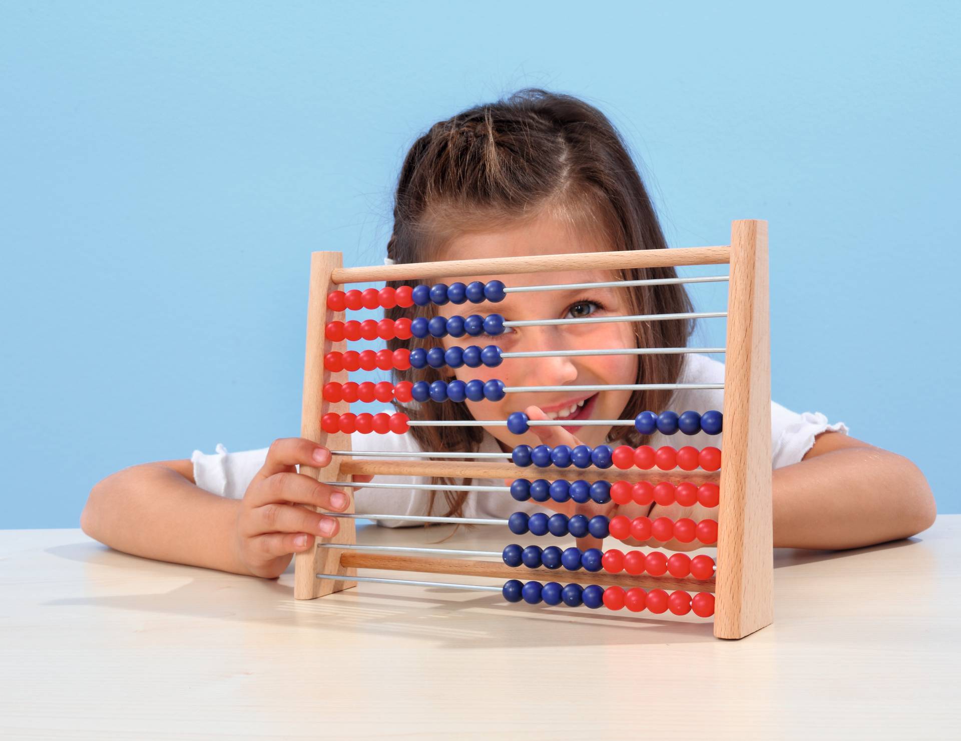 85144_a-Rekenen-Tellen-Telraam-Balletjes-100-Rood-Blauw.jpg Telraam 100 Rood/Blauw - Afbeelding 1