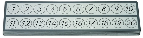 85969_a.jpg Nummerbord voor cijfers tot 20 - Afbeelding 1