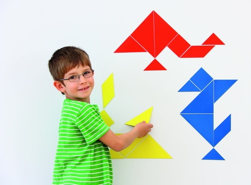 86250_a_vinco.jpg Magnetische Tangram sets, 3 sets in 3 kleuren - Afbeelding 1